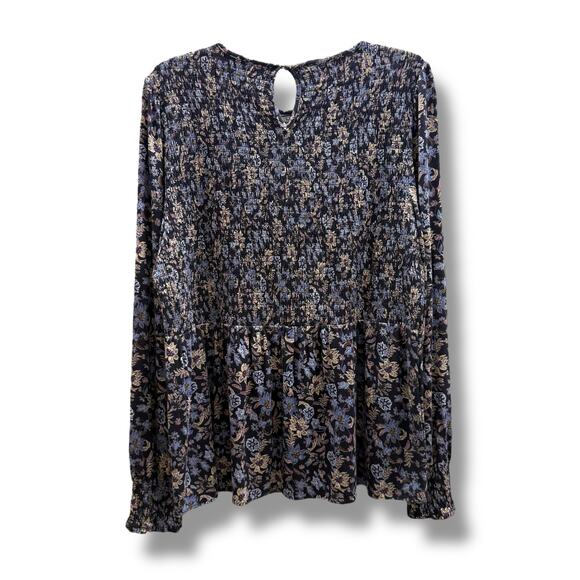 Good Hart Matilda Jane Womens XL Top Floral Smocked Long Sleeve Peasant - Picture 3 of 7